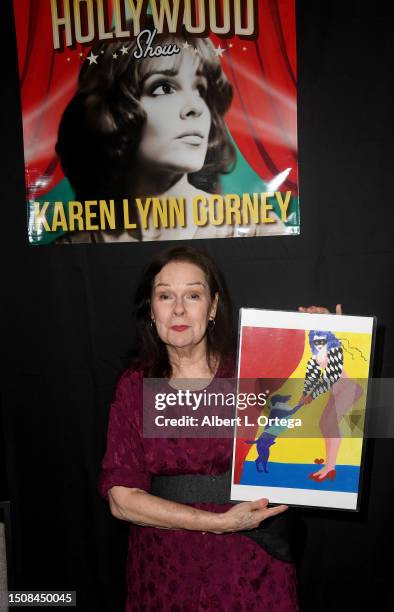 Karen Lynn Gorney attends The Hollywood Show held at Los Angeles Marriott Burbank Airport on July 01, 2023 in Burbank, California.