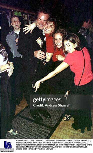 Infamous "Millionaire Groom" Rick Rockwell draws a crowd at a bar near his home in Encinitas, California, March 3, 2000. Rockwell and Darva Conger...