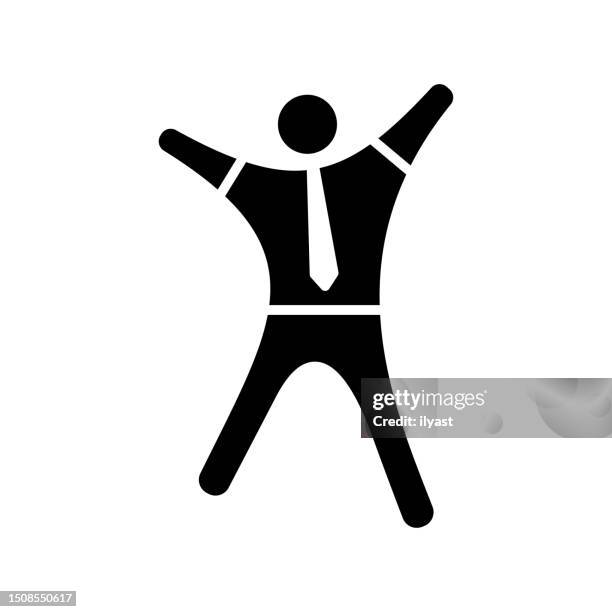 aufregung: schwarze linie &; vektorsymbol füllen - auszubildender stock-grafiken, -clipart, -cartoons und -symbole