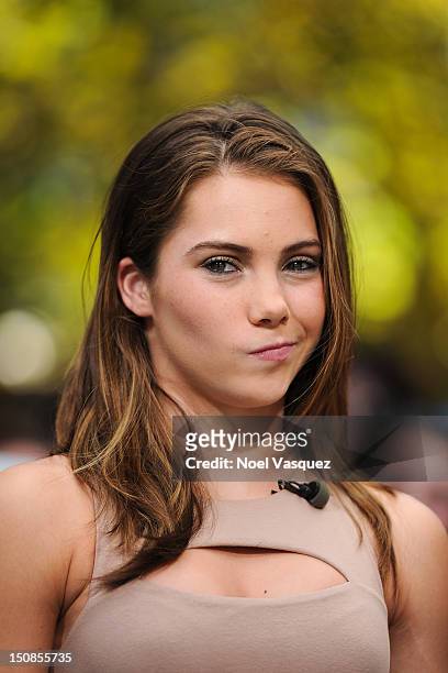 Mckayla Maroney visits 'Extra' at The Grove on August 27, 2012 in Los Angeles, California.