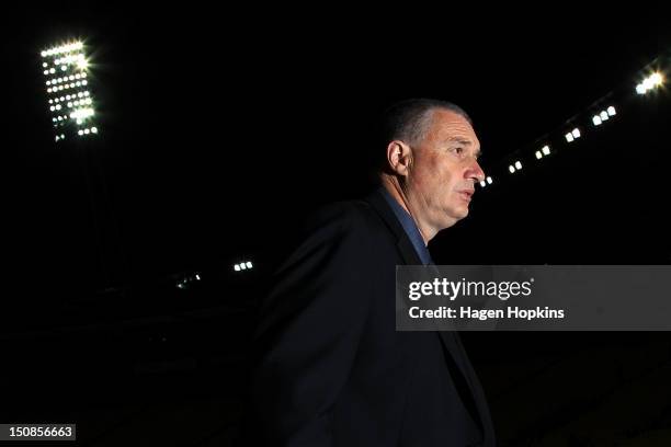 Head coach Chris Boyd of Wellington looks on during the round two ITM Cup match between Wellington and Hawke's Bay at Westpac Stadium on August 28,...