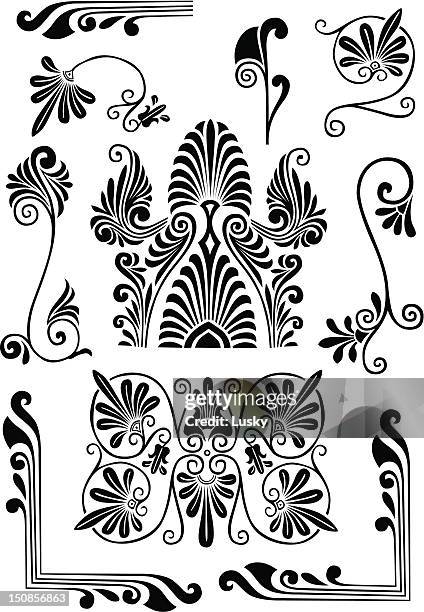 blumenmuster design - william morris stock-grafiken, -clipart, -cartoons und -symbole