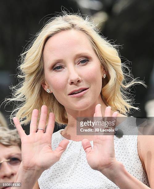 Anne Heche is seen at The Grove on August 27, 2012 in Los Angeles, California.