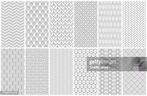 illustrazioni stock, clip art, cartoni animati e icone di tendenza di seamless pattern geometrici - motivo ripetuto