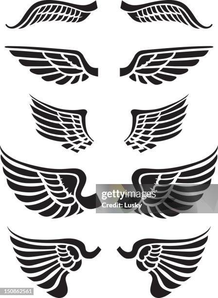 stockillustraties, clipart, cartoons en iconen met just wings - ledematen