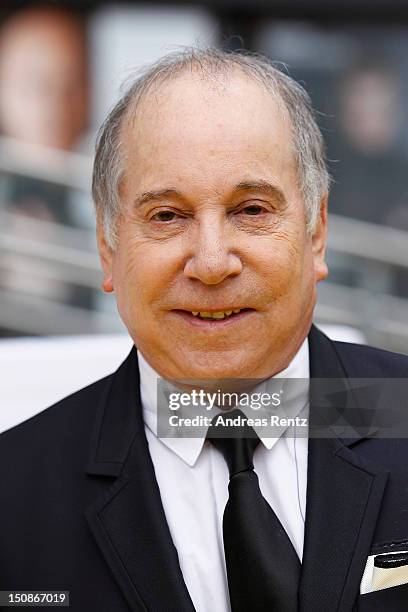 Artist Paul Simon arrives for the Polar Music Prize at Konserthuset on August 28, 2012 in Stockholm, Sweden.