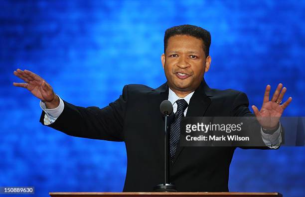 Former U.S. Rep. Artur Davis speaks during the Republican National Convention at the Tampa Bay Times Forum on August 28, 2012 in Tampa, Florida....