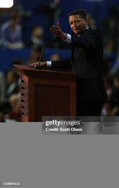 Former U.S. Rep. Artur Davis speaks during the Republican National Convention at the Tampa Bay Times Forum on August 28, 2012 in Tampa, Florida....