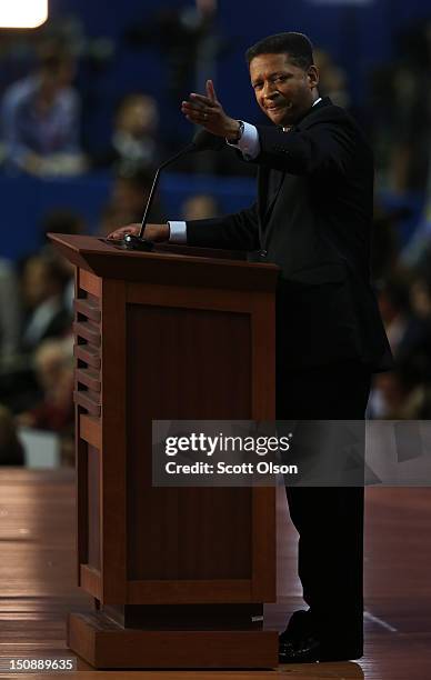 Former U.S. Rep. Artur Davis speaks during the Republican National Convention at the Tampa Bay Times Forum on August 28, 2012 in Tampa, Florida....