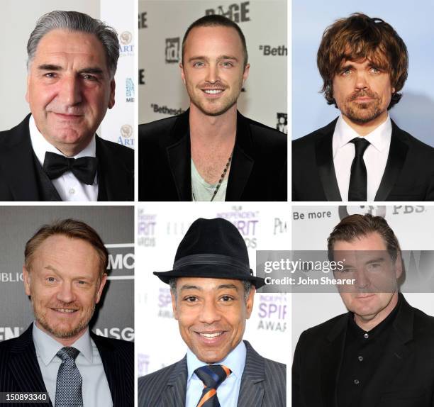In this composite image a comparison has been made between the 2012 Emmy Nominees For Outstanding Supporting Actor In A Drama Series. Actor Brendan...
