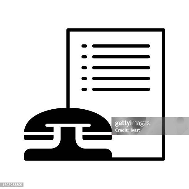 illustrations, cliparts, dessins animés et icônes de veuillez répondre à la liste ligne noire et icône du vecteur de remplissage - work request icon