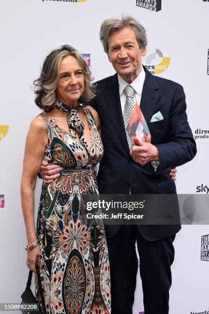 Gabriel Bragg and Melvyn Bragg arrive at The South Bank Sky Arts Awards 2023 at The Savoy Hotel on July 02, 2023 in London, England.