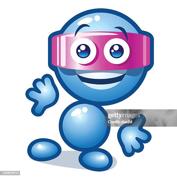 high-tech-maskottchen - maskottchen stock-grafiken, -clipart, -cartoons und -symbole