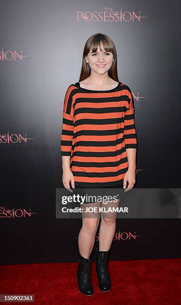 Actress Tara Lynne Barr arrives at the premiere of Lionsgate Films' 'The Possession' at ArcLight Cinemas on August 28, 2012 in Hollywood,...