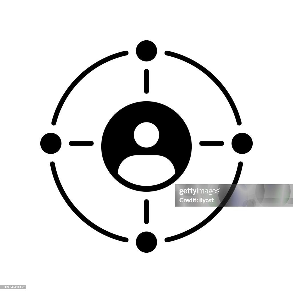 Retargeting Black Line & Fill Vector Icon