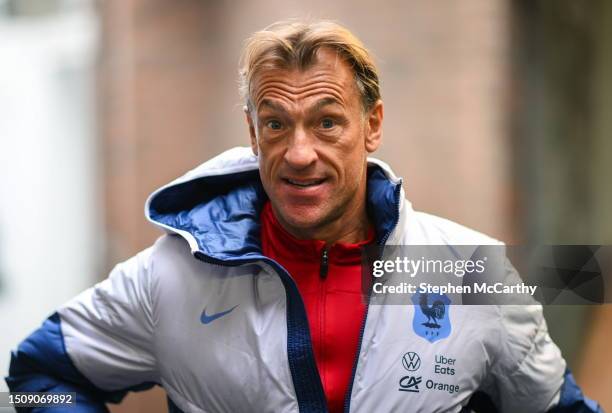 Dublin , Ireland - 6 July 2023; France manager Hervé Renard arrives before the women's international friendly match between Republic of Ireland and...