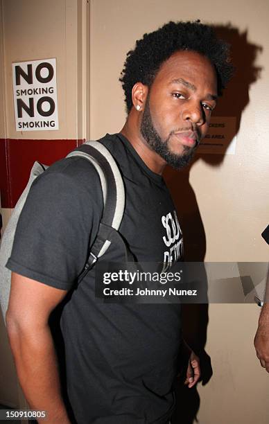 Dwele backstage at SOB's on August 28, 2012 in New York City.