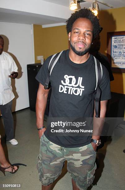 Dwele backstage at SOB's on August 28, 2012 in New York City.