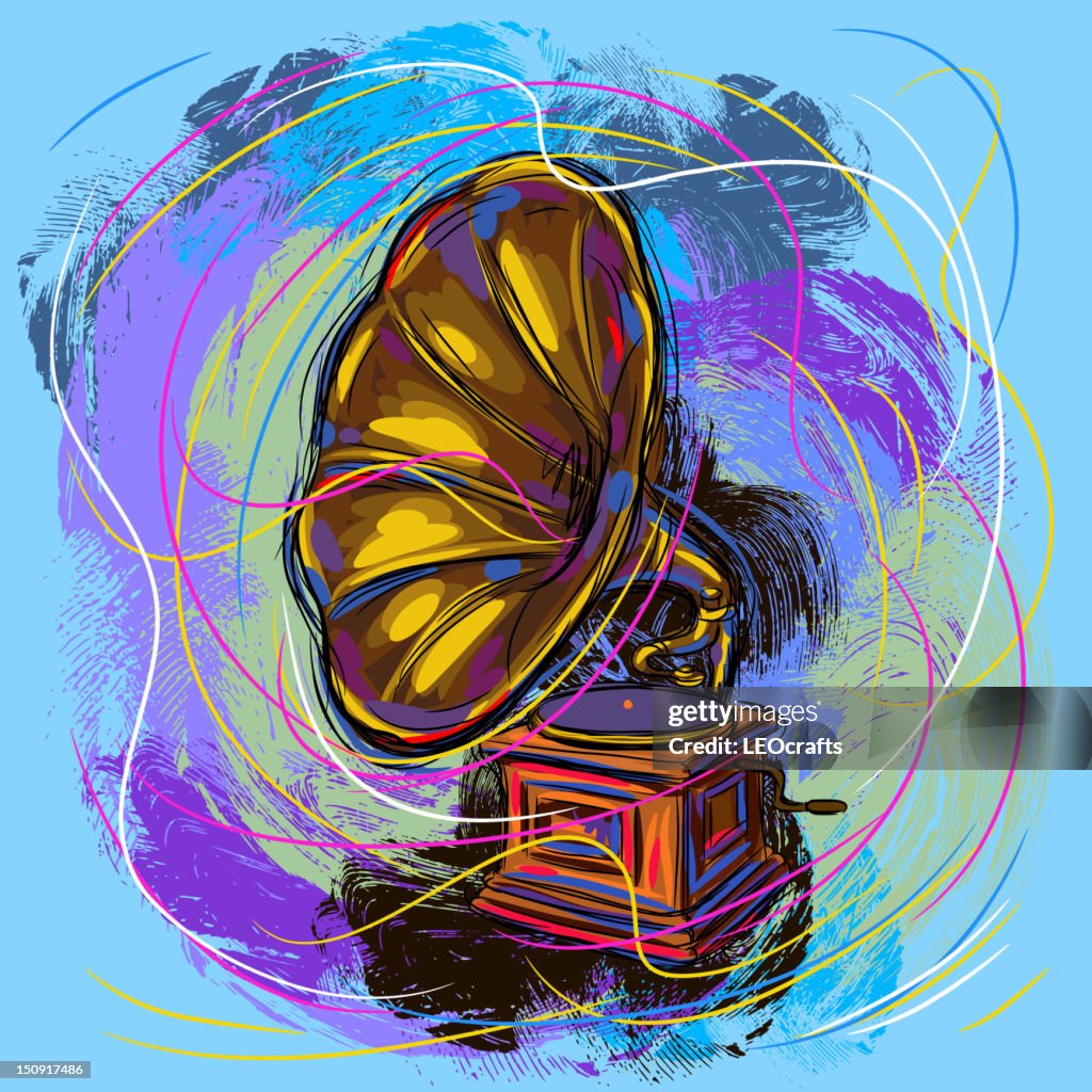 Colorful Gramophone