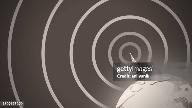 stockillustraties, clipart, cartoons en iconen met radio tower waves - communicatietoren