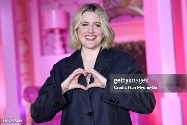 Director Greta Gerwig attends the Seoul Premiere of "Barbie" on July 02, 2023 in Seoul, South Korea.