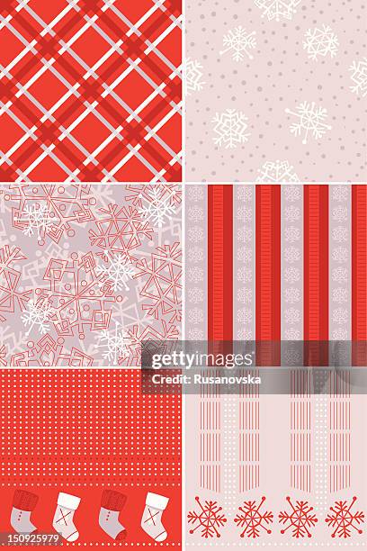 set of christmas patterns - matching socks stock illustrations