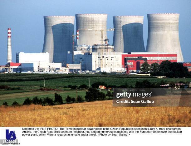 The Temelin nuclear power plant in the Czech Republic is seen in this July 7, 1995 photograph. Austria, the Czech Republic's southern neighbor, has...