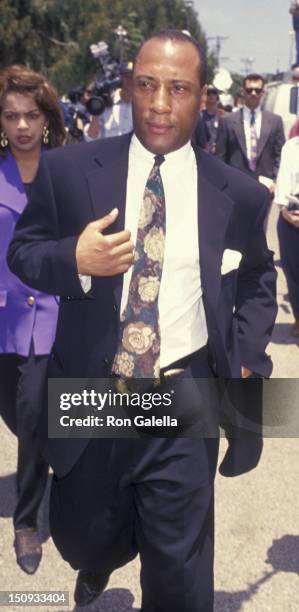 Bryon Allen attends Nicole Brown Simpson Funeral Service on June 16, 1994 at St. Martin's Church in Brentwood, California.