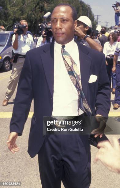 Bryon Allen attends Nicole Brown Simpson Funeral Service on June 16, 1994 at St. Martin's Church in Brentwood, California.