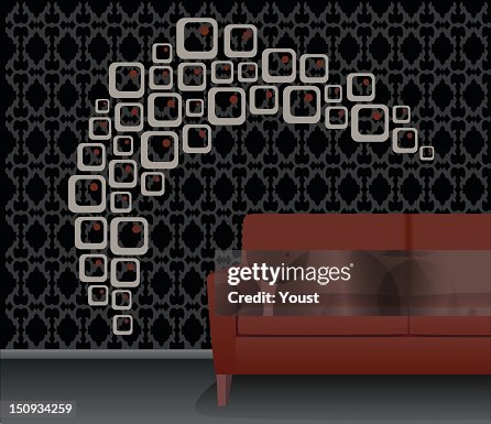 Modern Interior With Red Sofa High-Res Vector Graphic - Getty Images