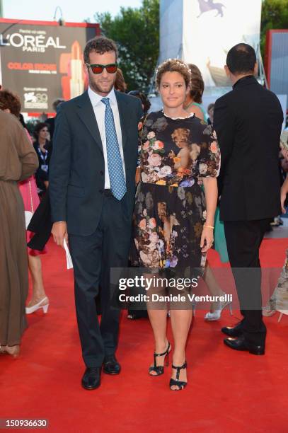 Ginevra Elkann; Giovanni Gaetani dell'Aquila d'Aragona attends The Reluctant Fundamentalist premiere and opening ceremony during the 69th Venice Film...