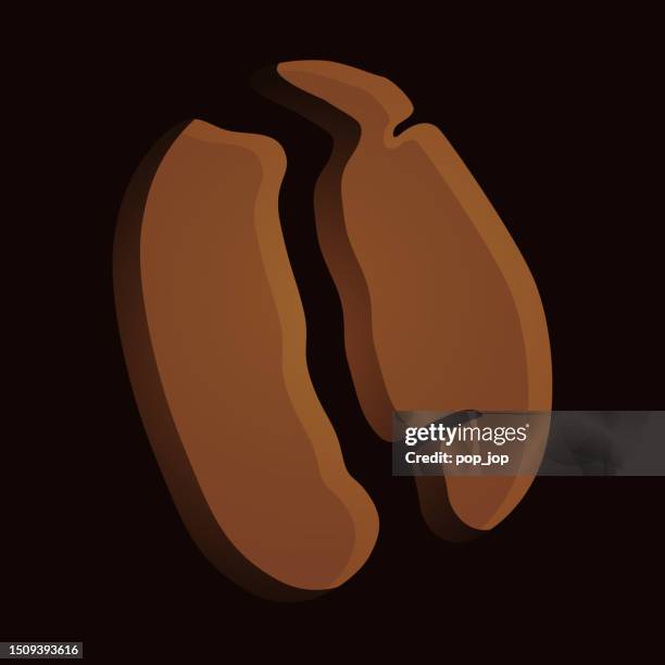 coffee bean icon. vector illustration of coffee bean for coffee manufacture, cafes and restauraunts - making espresso stock illustrations