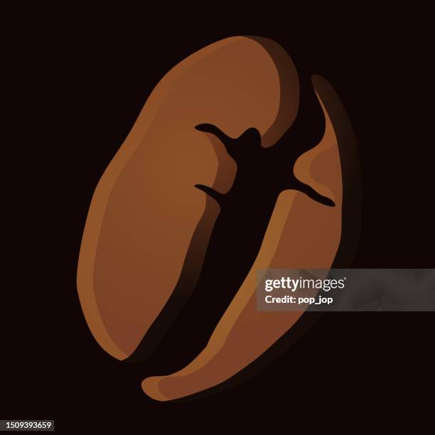 coffee bean icon. vector illustration of coffee bean for coffee manufacture, cafes and restauraunts - making espresso stock illustrations