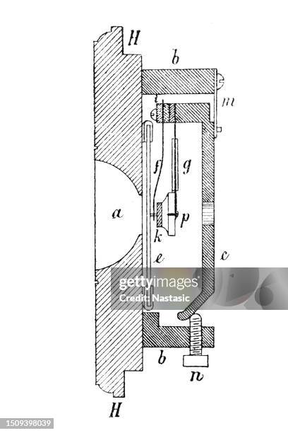 bovell blake microphone - alexander graham bell stock illustrations