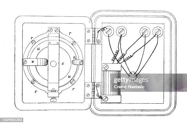 microphone bell blake. inside view - alexander graham bell stock illustrations