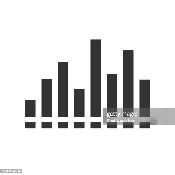 sound wave vector icon. waves as audio equalizer isolated on background. audio technology. pulse musical waveform - track record stock illustrations