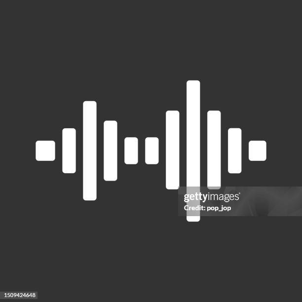 sound wave vector icon. waves as audio equalizer isolated on background. audio technology. pulse musical waveform - track record stock illustrations