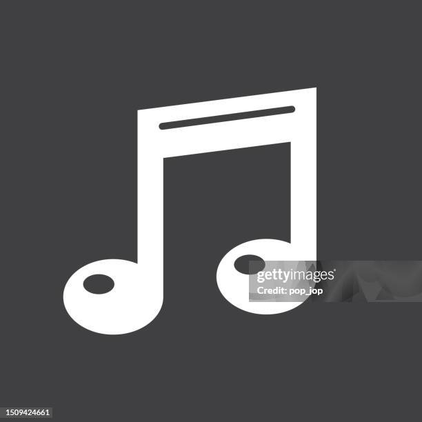 music note vector icon. isolated on background. audio technology - speaker vibration stock illustrations