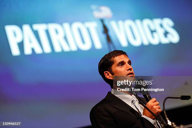 Matt Romney, son for Republican presidential candidate Mitt Romney, speaks at the "Patriots for Romney-Ryan Reception" on August 29, 2012 in Tampa,...