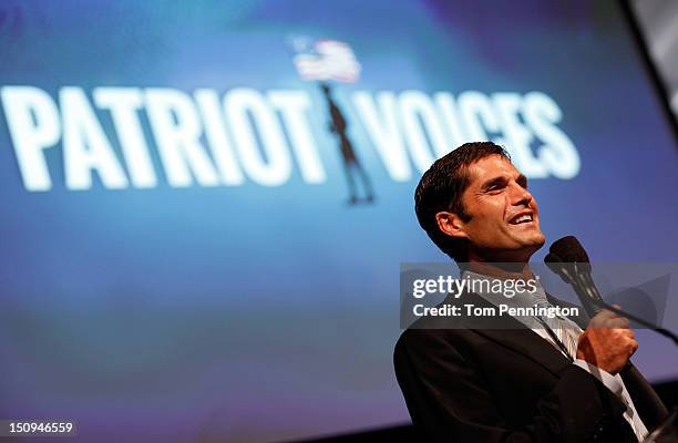 Matt Romney, son for Republican presidential candidate Mitt Romney, speaks at the "Patriots for Romney-Ryan Reception" on August 29, 2012 in Tampa,...