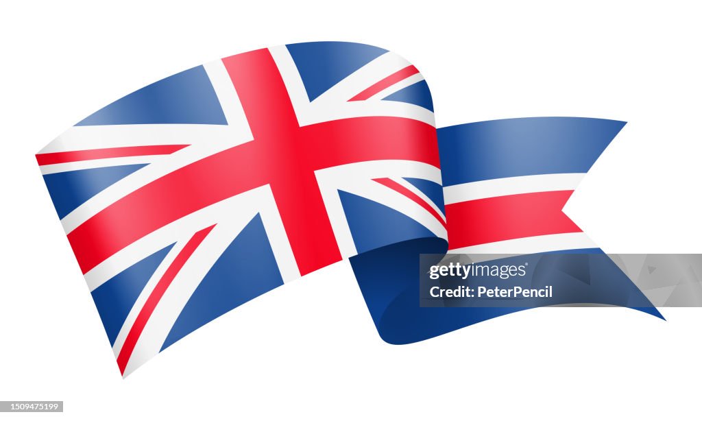 United Kingdom Flag Ribbon Vector Stock Illustration High-Res Vector ...