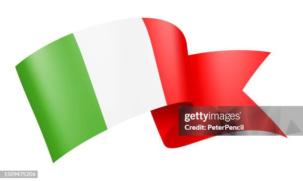 ilustraciones, imágenes clip art, dibujos animados e iconos de stock de cinta de la bandera de italia - ilustración de stock vectorial - bandera italiana