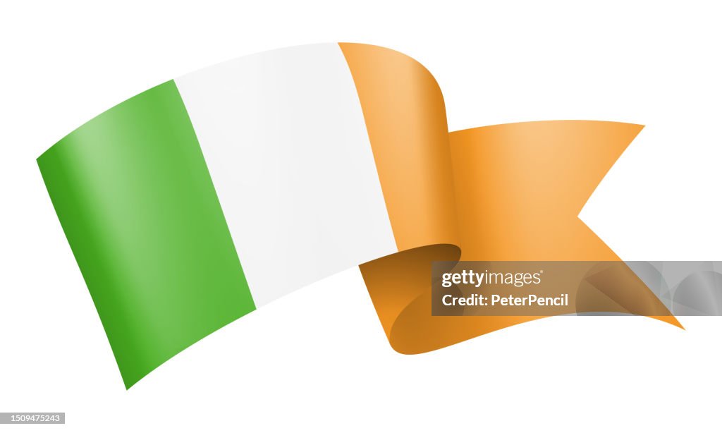 Ireland Ribon Ireland Flag Ribbon Vector Stock Illustration High-Res Vector Graphic ...
