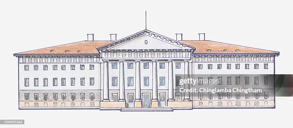 Illustration of the University of Tartu, Estonia