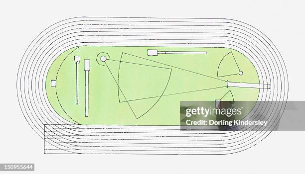 Track Field Model Labelling Track And Field Diagram