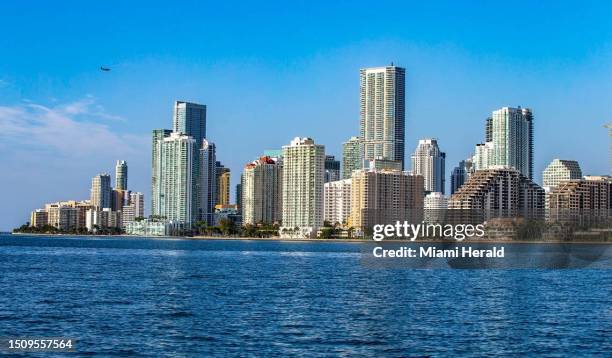 Here&apos;s the skyline of Brickell, Miami&apos;s financial district, where a new real estate partnership intends to build its first apartment...