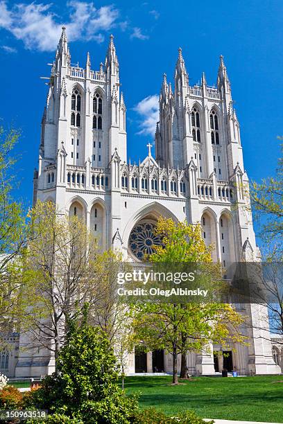 washington national cathedral - national cathedral stock-fotos und bilder