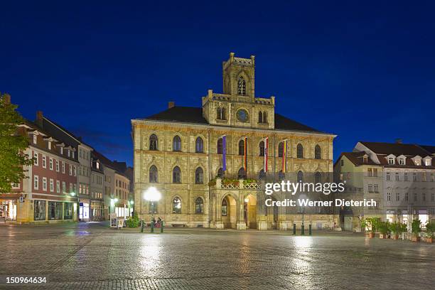 weimar town hall, weimar, thuringia, germany - weimar stock pictures, royalty-free photos & images