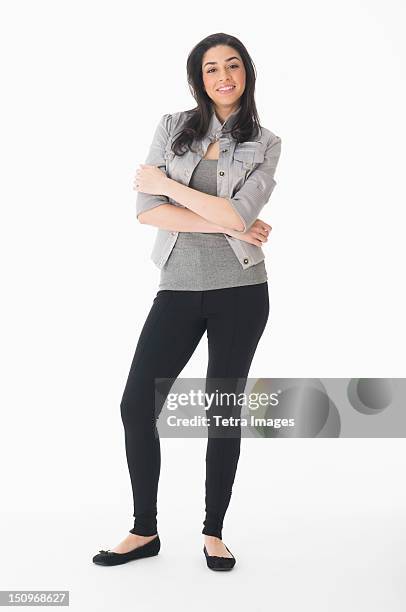 studio portrait of young woman - arab woman fashion ストックフォトと画像