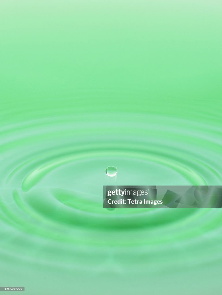 Drop falling into water